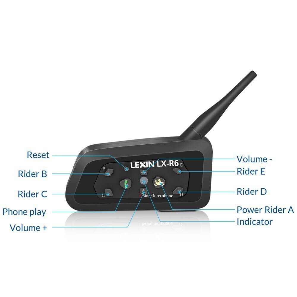 Lexin Intercom Headsets Pair Black