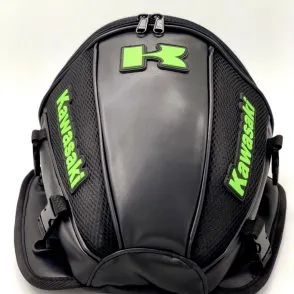 Black Leather Seat Bag For Kawasaki