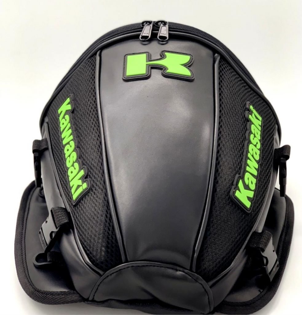 Black Leather Seat Bag For Kawasaki
