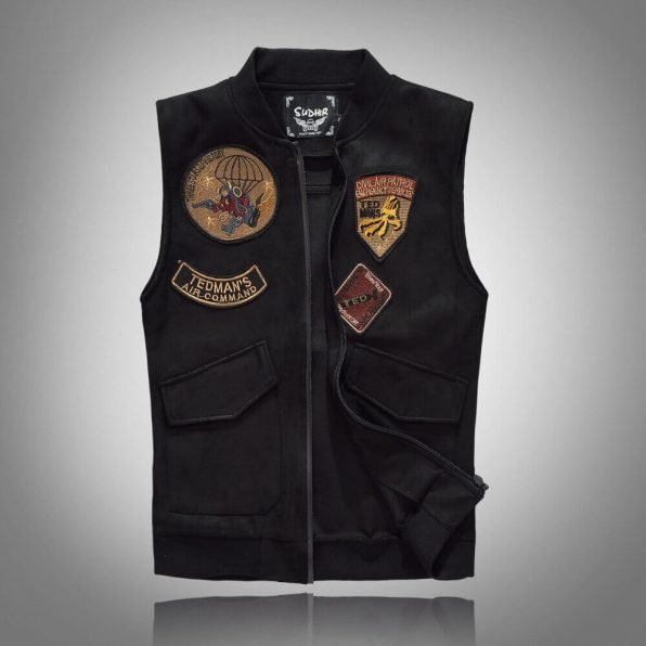 Denim Rock Style Waistcoat