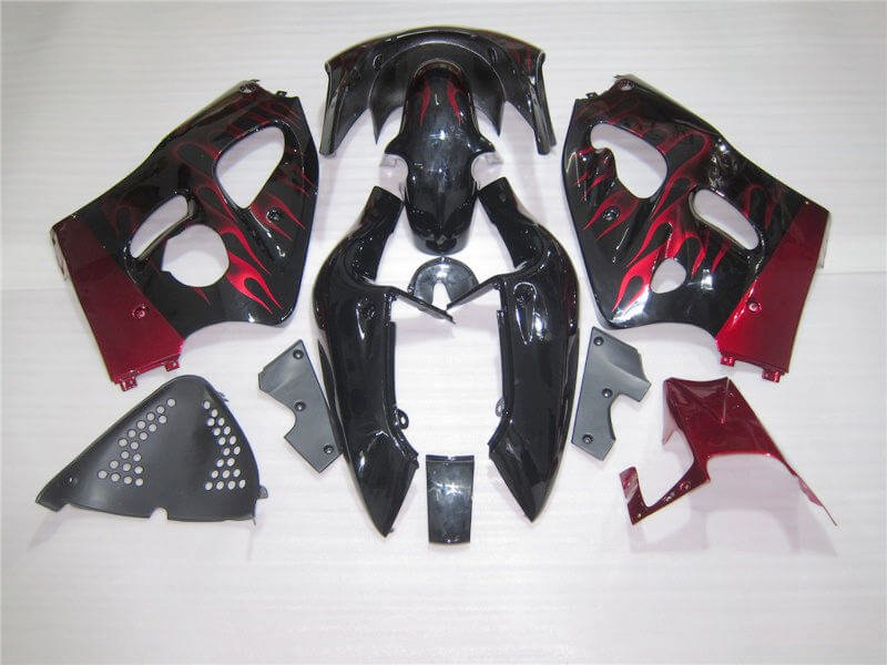 Red Flame Fairings For Suzuki GSXR750