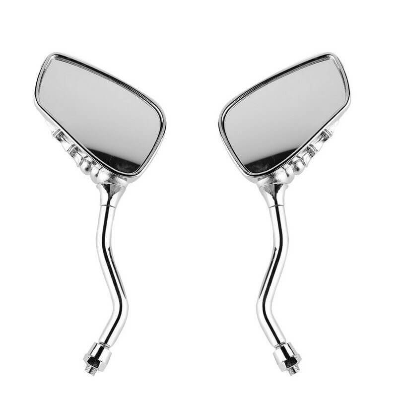 Skull Style Rearview Mirrors Silver