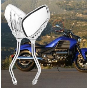 Universal Chrome Skull Style Rearview Mirrors