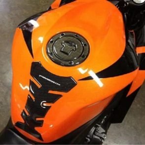 Motorbike Racing Fiber Fuel Gas Cap Cover Tank Protector