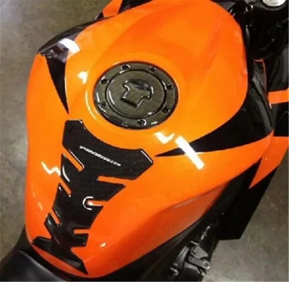 Motorbike Racing Fiber Fuel Gas Cap Cover Tank Protector