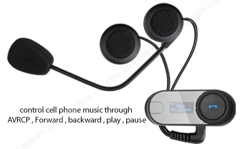 TCOM-SC BT Bluetooth Helmet Headset Black