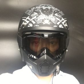 Grey Detachable Helmet