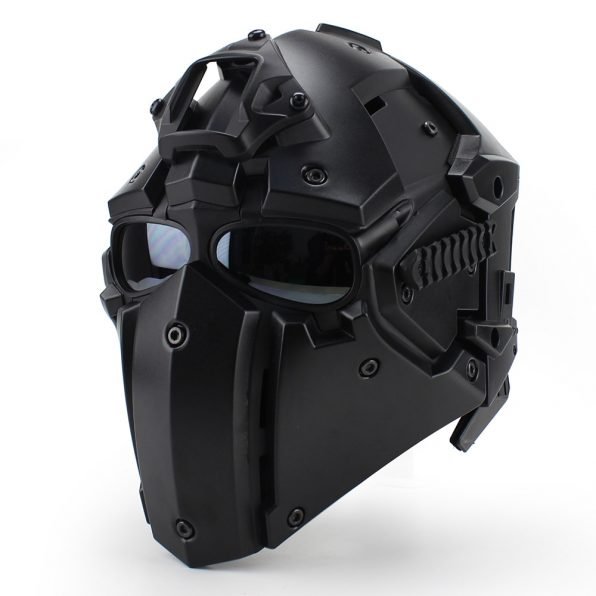 Black Robotic Helmet