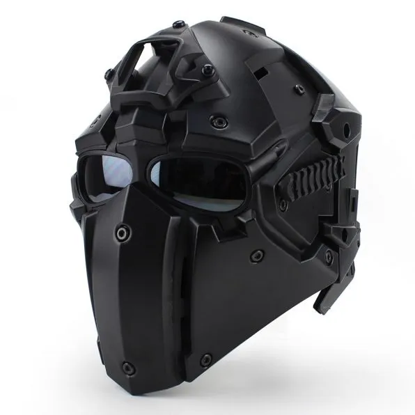 Black Robotic Helmet