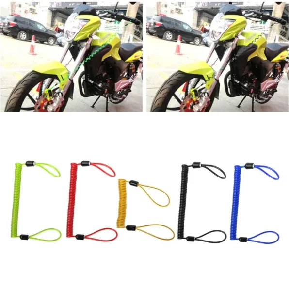 Motorcycle Alarm Disc Lock Spring Cable