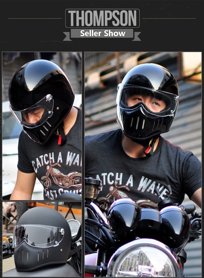 Thompson Spirit Rider helmets Black