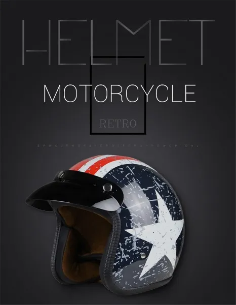 Helmet Vintage Cafe Racer