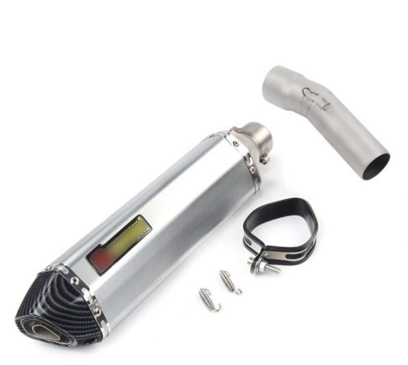 Motorcycle Stainless Steel Connecting Pipe With 51mm Exhaust Muffler Pipe on for BMW F650GS F700GS F800GS F800R