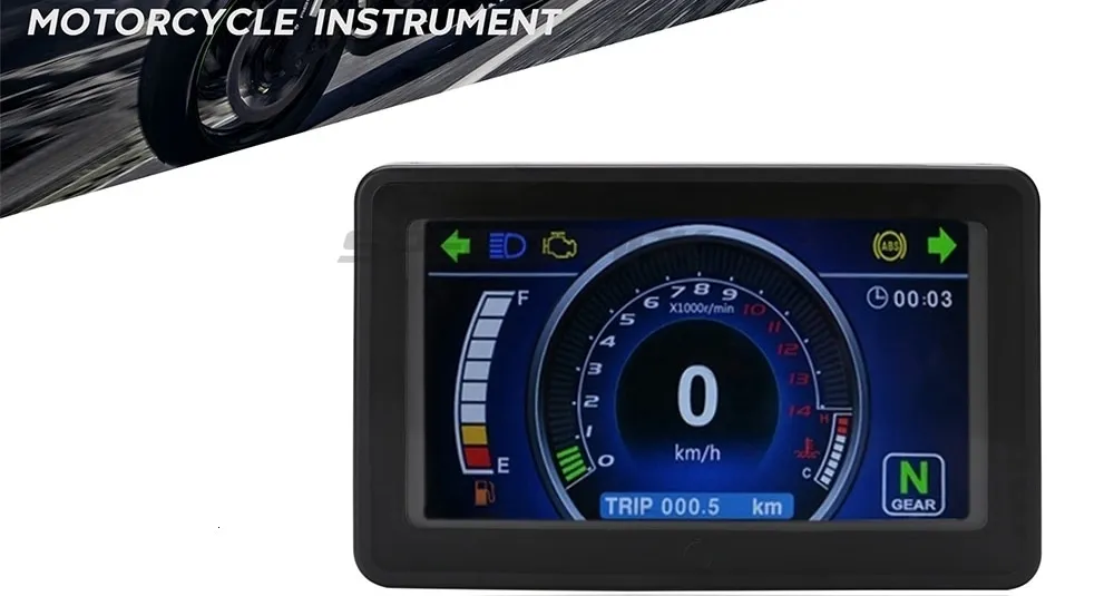 Motorcycle Universal 1,2,4 Cylinder tachometer rpm led Display TFT signal