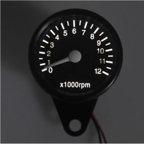 Motorcycle RPM Gauges Speedometer Black metal shell 12V LED Digital Backlight