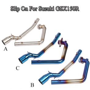 Motorcycle Exhaust Muffler Pipe Middle Link Connect Pipe Stainless Steel Exhaust Tube For Suzuki GSX R150