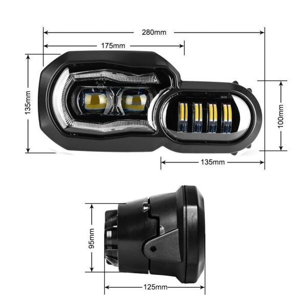 Motorbike Headlight BMW F800GS 13-18