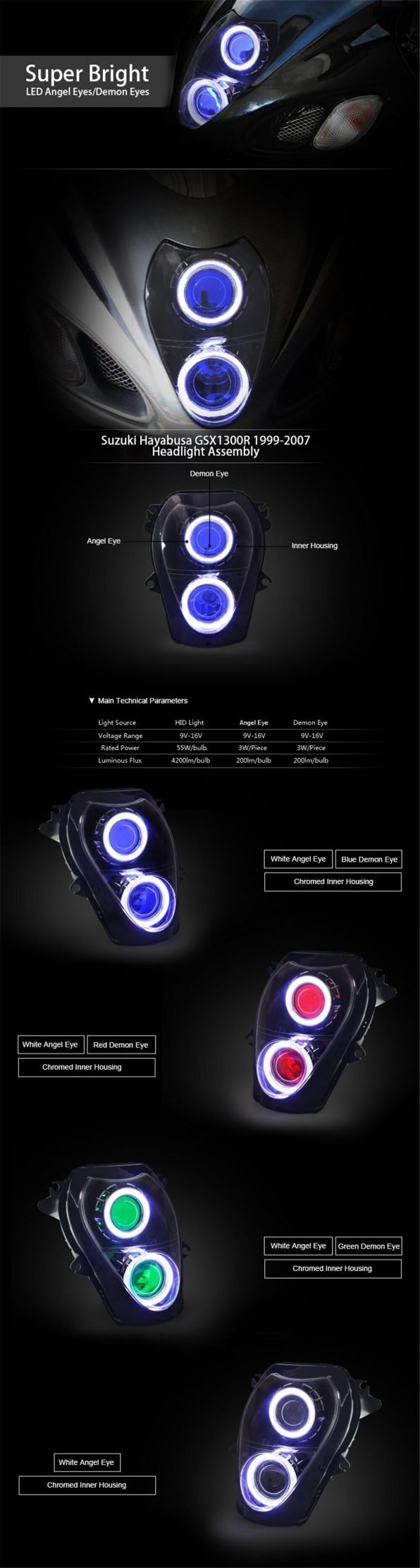 Suzuki Hayabusa GSX1300R Headlight