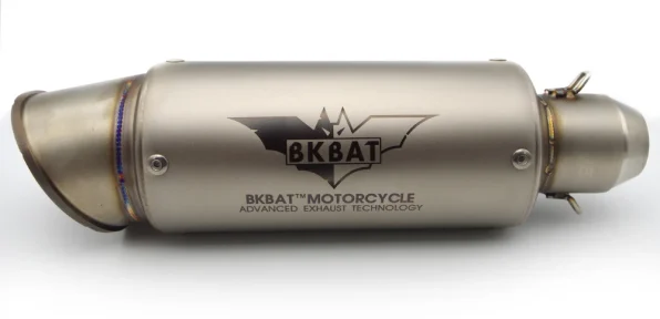 Universal Motorcycle Exhaust Pipe Silver