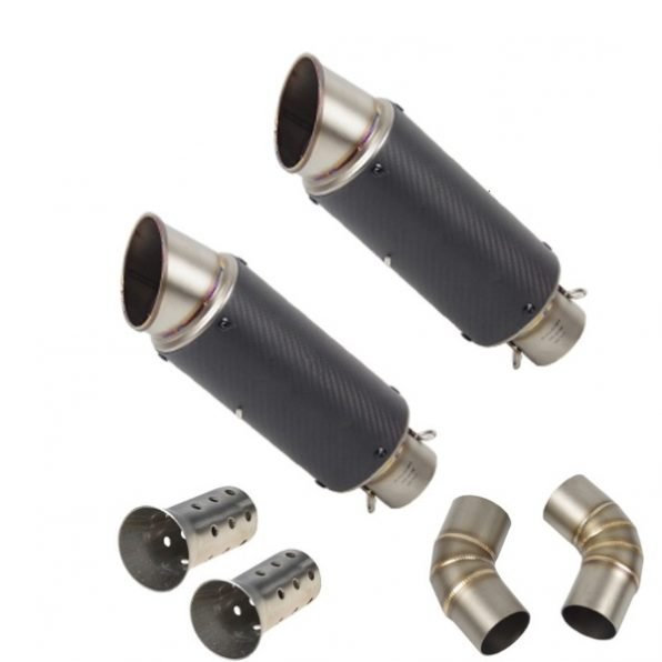 Motorcycle Exhaust System Muffler Mid Link Tube Pipe with DB killer Whole Set for Ducati Monster 696 695 795 796 1100