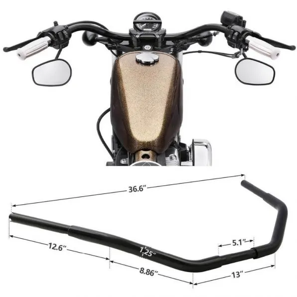 Harley Sportster XL 883 Handle Bar For Road King 1200 Softail Dyna