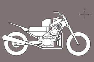Yamaha design has petrol motor to extend electric battery range