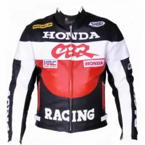 Honda CBR Cowhide Leather Jacket With CE Armour Protection