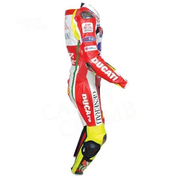 Red Ducati Racing Leather Suit for men 