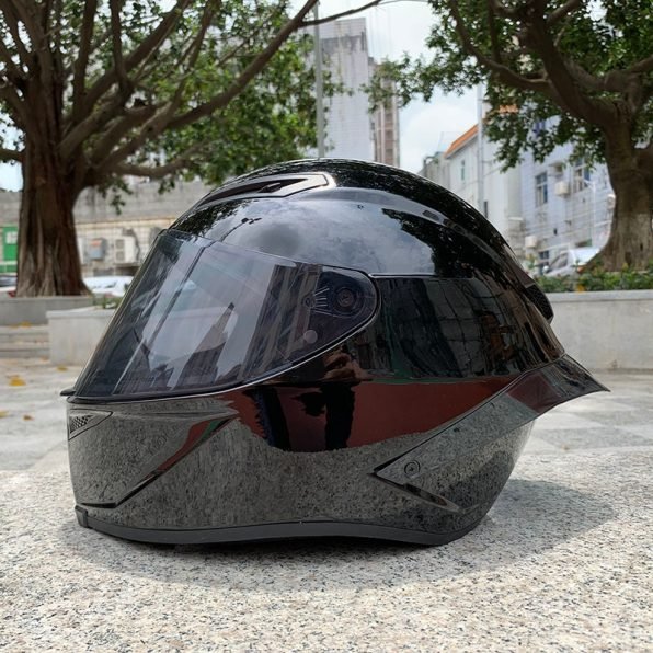 Motorcycle Aero Dynamic Shape Helmet Black