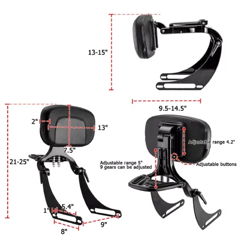 Harley Davidson Street Bob FXBB 107 Multi-Purpose Backrest 2018-2024