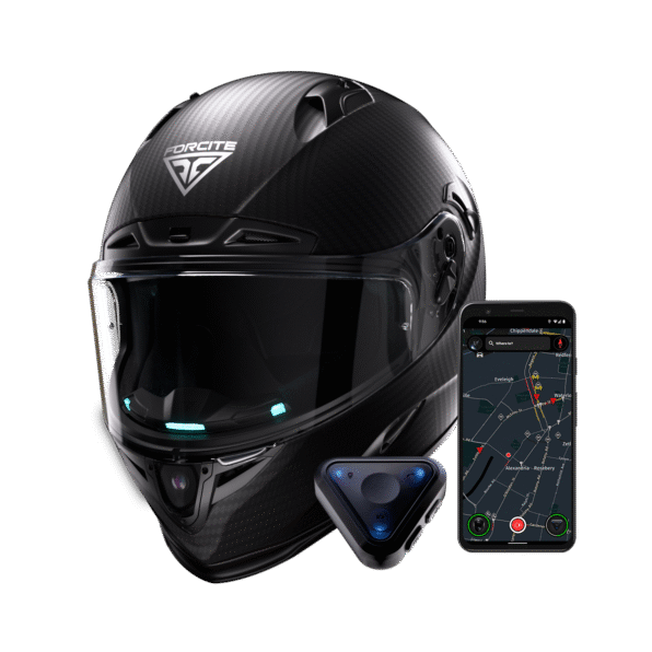 Smart Helmet Heads‑Up Display (HUD) with Augmented Reality Navigation & Data Sync