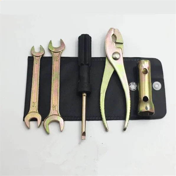 Motorcycle Spark Plug Spanner Wrench Socket Tool Bag Kit