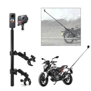 Motorcycle Selfie Stick Mount for Insta360 One X2 X3 Monopod Handlebar Bracket