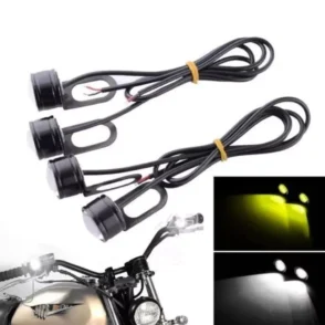2PCS Eagle Eye LED Driving Light DRL Headlight Fog Lamp for Motorcycles - Bright Auxiliary Lighting