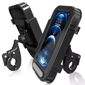 Waterproof Handlebar Cell Phone GPS Mount Holder Case Bag for Motorcycle with 360 Degree Rotation