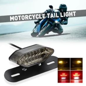 Motorcycle LED Turn Signals Brake Stop Light License Plate Tail Lamp Accessories