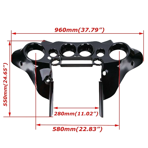 Harley-Davidson Electra Glide CVO Ultra Classic FLHTCUSE4 Front Batwing Inner Fairing 2009