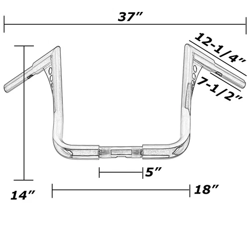 Harley-Davidson Electra Glide Classic EFI FLHTCI Handlebar 2000-2011