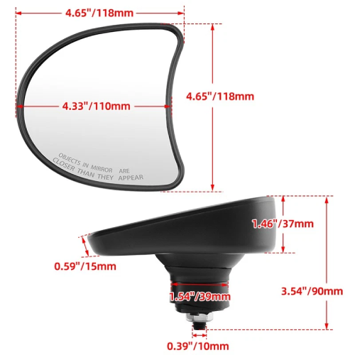 Harley-Davidson Electra Glide Police FLHTP Pair Rearview Mirrors 2010-2013