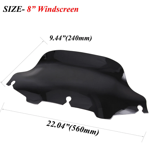 Harley-Davidson Electra Glide Ultra Classic Firefighter SE FLHTCU 8" Wave Windshield Kit 2008-2013