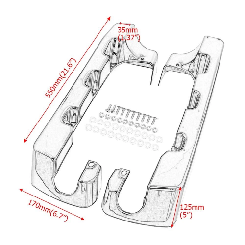 Harley-Davidson Electra Glide CVO Ultra Classic FLHTCUSE5 Saddlebag Extensions 2010