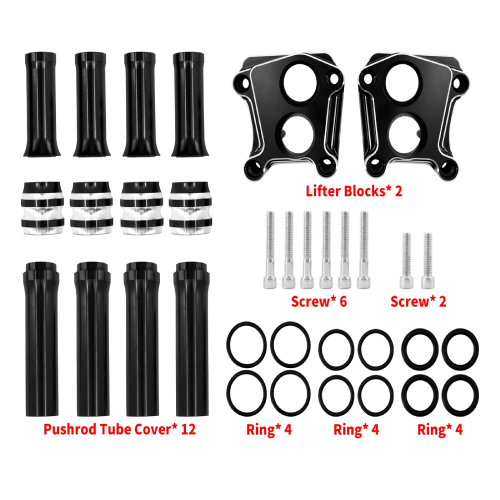 Harley-Davidson Electra Glide CVO Ultra Classic FLHTCUSE6 Engine Lifter Tappet Pushrod Cover 2011