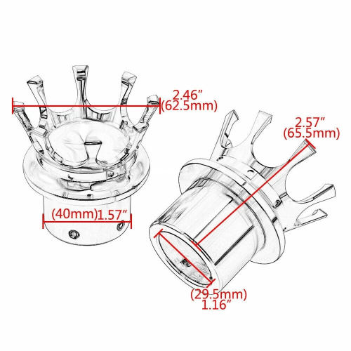 Harley-Davidson Electra Glide Ultra Classic Peace Officer SE EFI FLHTCUI Front Axle Nut Cover 2006-2007