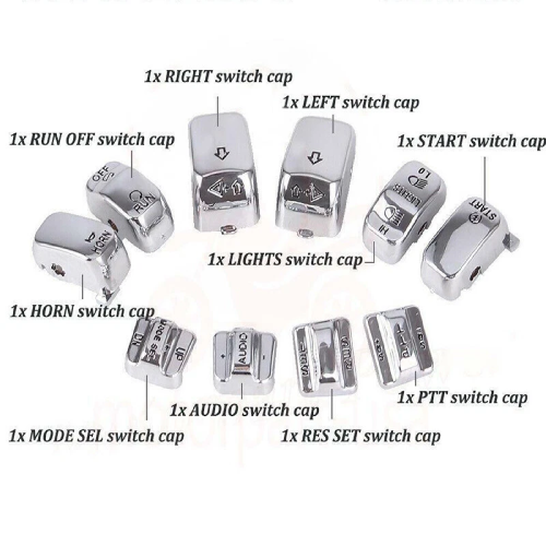 Harley-Davidson Electra Glide Ultra Classic Peace Officer SE EFI FLHTCUI Hand Control Switch Button Cover Cap Kit 2006-2007