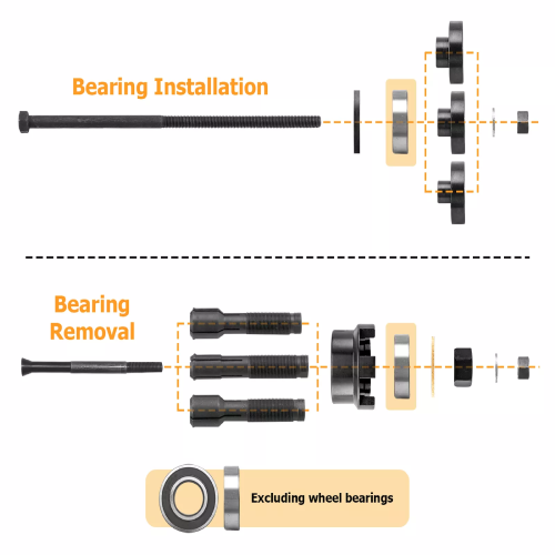 Harley-Davidson Electra Glide Ultra Classic Peace Officer SE EFI FLHTCUI Wheel Bearing Remover Installer Puller Tool Kit 2006-2007