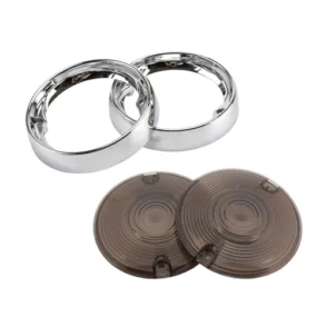 Harley-Davidson Electra Glide Ultra Classic Peace Officer SE FLHTCU Deep Dish Turn Signal Bezels Lens Trim 2008-2009