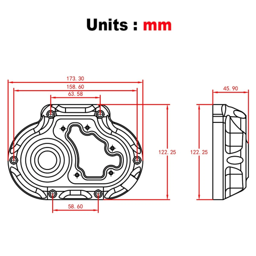 Harley-Davidson Electra Glide Ultra Classic Peace Officer SE FLHTCU Transmission Side Cover 2008-2013