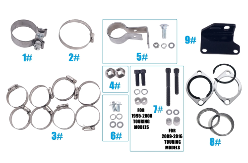 Harley-Davidson Electra Glide Ultra Classic Screamin Eagle Anniversary FLHTCUSE3 Exhaust Pipe with 4" Muffler 2008