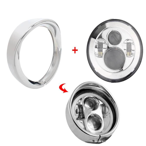 Harley-Davidson Electra Glide Ultra Classic Screamin Eagle FLHTCUSE3 7" Headlight Trim Ring 2008