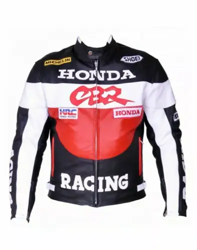 2. Honda CBR Cowhide Leather Jacket with CE Armor Protection